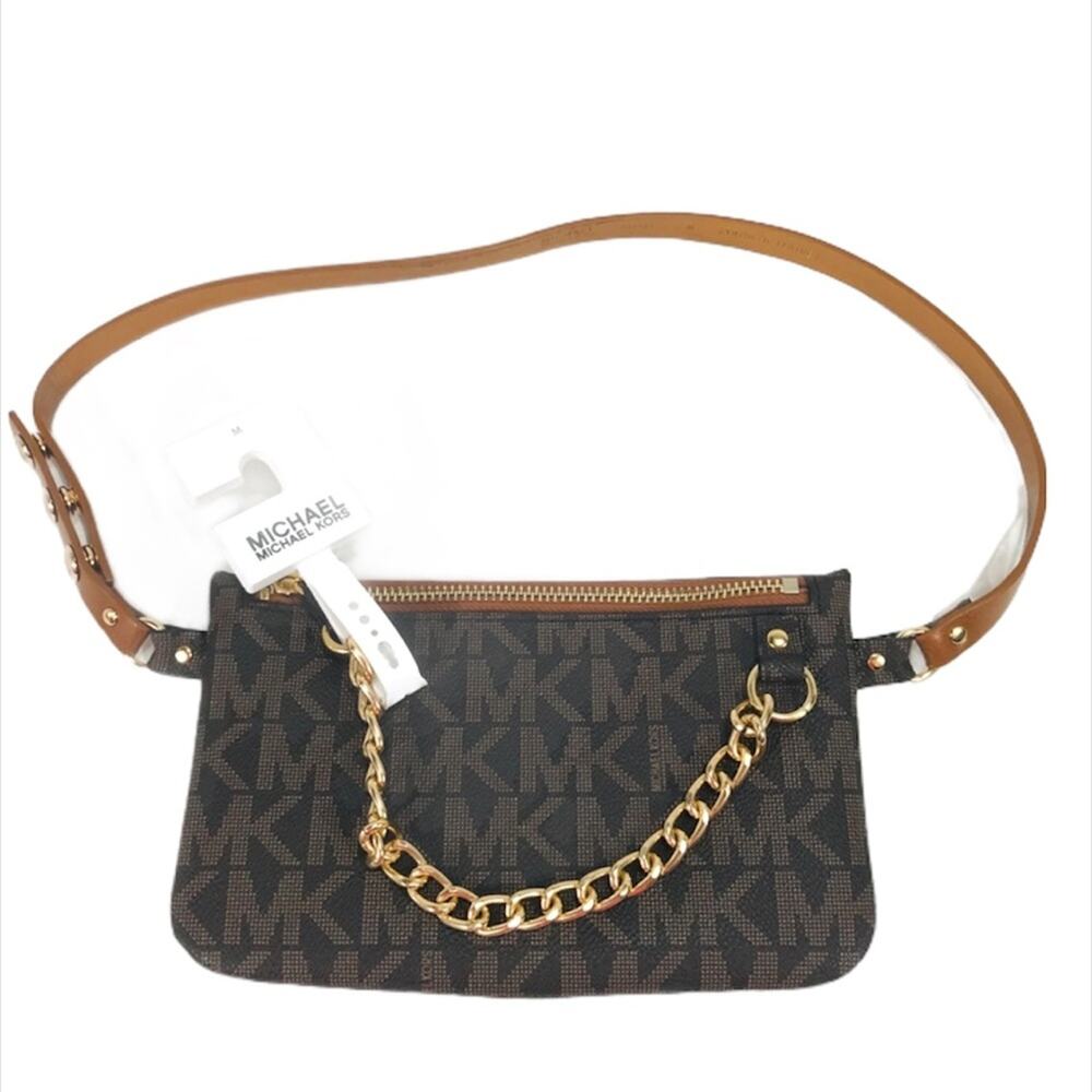 Michael Kors Waist Wallet Belt Bag Brown Medium